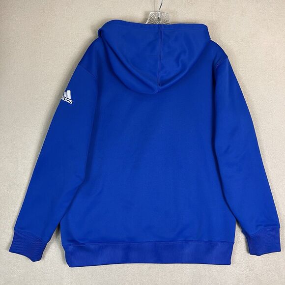 Adidas Hoodie Mens Large Blue Bulldogs Sweatshirt Pullover Sweater Adult - Picture 10 of 11